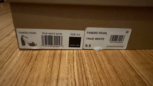 Dolce Vita Pandro Pearl True White Satin Heels - Image 4