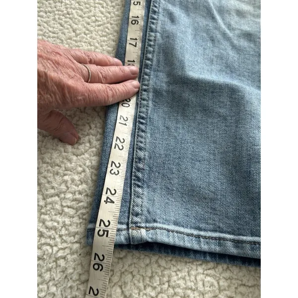 Flag & Anthem High-Rise Straight Jeans Distressed Ankle Stretch Blue Womens Sz10 - Image 12