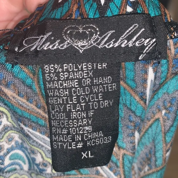 Miss Ashley Peacock Print Ruffle Bottom Stretchy Maxi Office Skirt - Image 6
