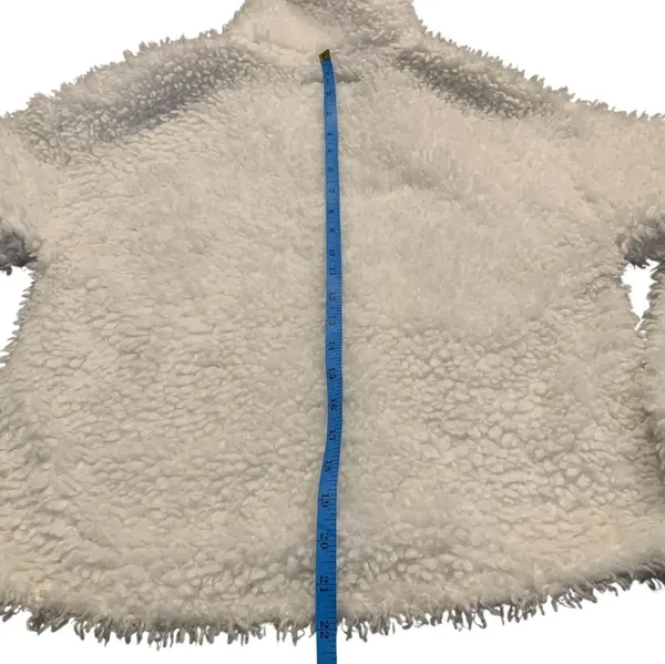 Abercrombie Sherpa Full Zip Jacket XS Cozy Teddy Fleece Cream And‎ Sage - Image 6