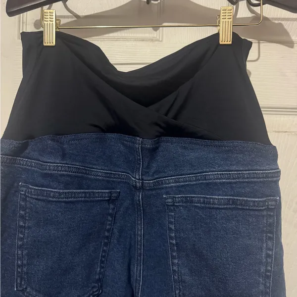 Isabel Maternity by Ingrid & Isabel Blue Straight Leg Jeans - Image 3