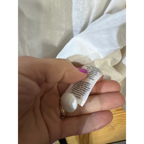 ASOS White Linen Blend High Waist Midi Skirt Size 6 New with Tags - Image 7