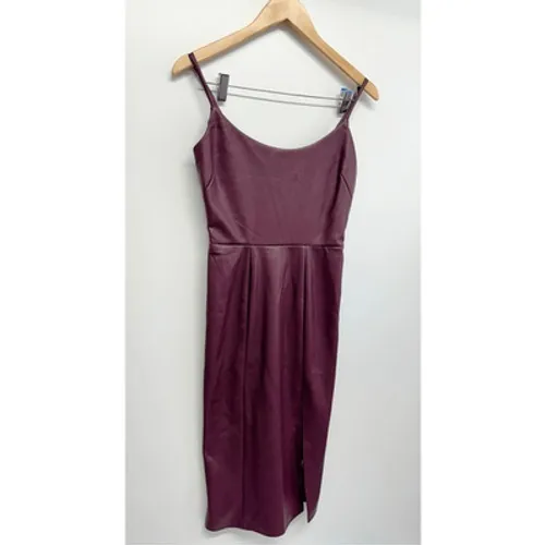 Steve Madden Mini Dress in‎ Cordovan Faux Leather Size 2 Sleeveless NWT - Image 4