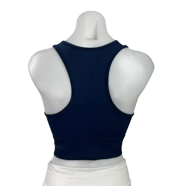 Gymshark Everyday Seamless Blue Racerback Workout Sports Bra Crop Tank Top Sz S - Image 3