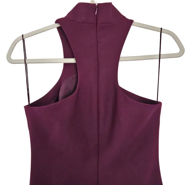 Cinq à Sept Jax Cutout Plum Mock Neck Bodycon Dress ASO Isabelle Lightwood 4 - Image 9
