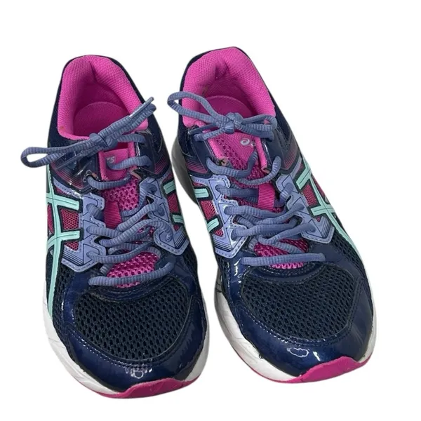 ASICS Gel Contend 3 Women’s 8.5 Running Shoes Blue Pink Gym Trainers Cushioned - Image 3