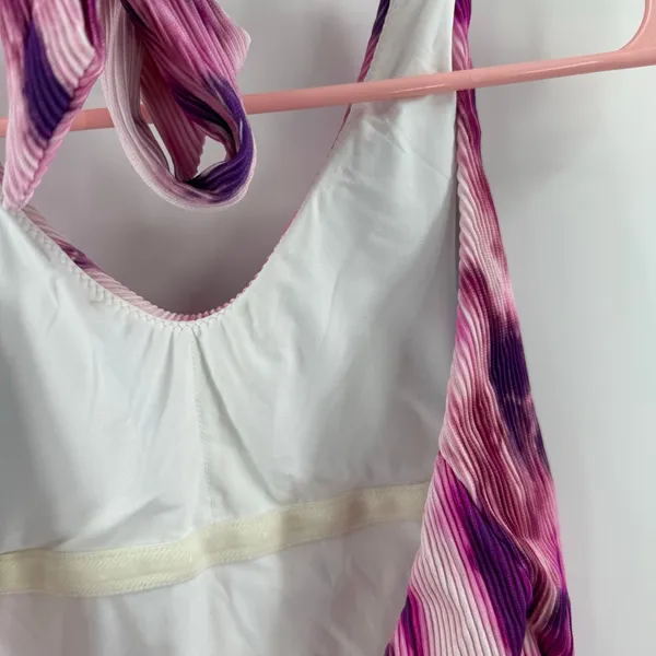 PQ Swim Pilyq Avery Swimsuit Size Small NWT Pink Tie Dye One Piece Swim Ribbed - Image 11