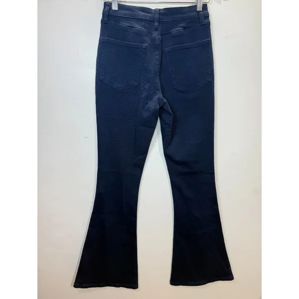 WeWoreWhat High Rise Flare Jeans Women 25 Navy Blue Stretch Denim Trousers 70s - Image 5