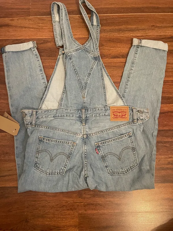 Levi's Light Blue Overalls. Size Xs - Image 9