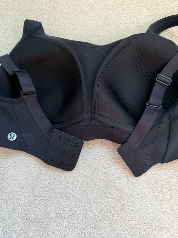Lululemon Run Times Bra High‎ Support Black 32DD Adjustable Sports Bra - Image 6