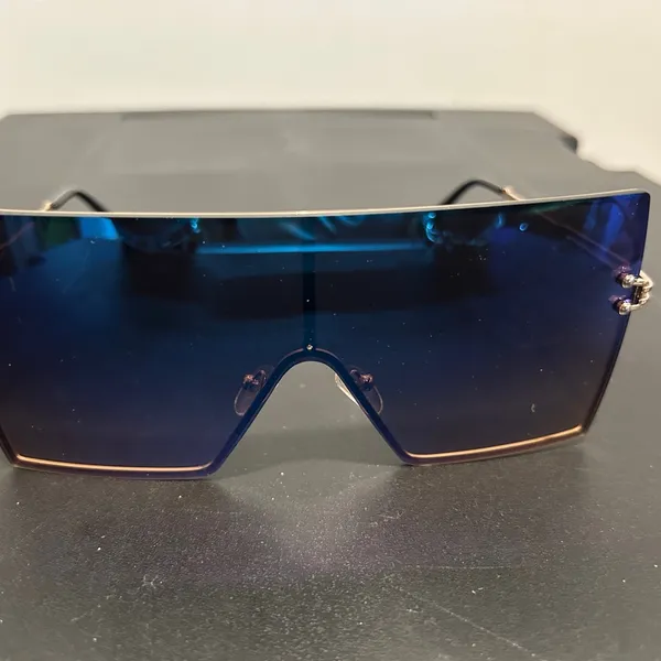 Blue Oversized Sunglasses - Image 9