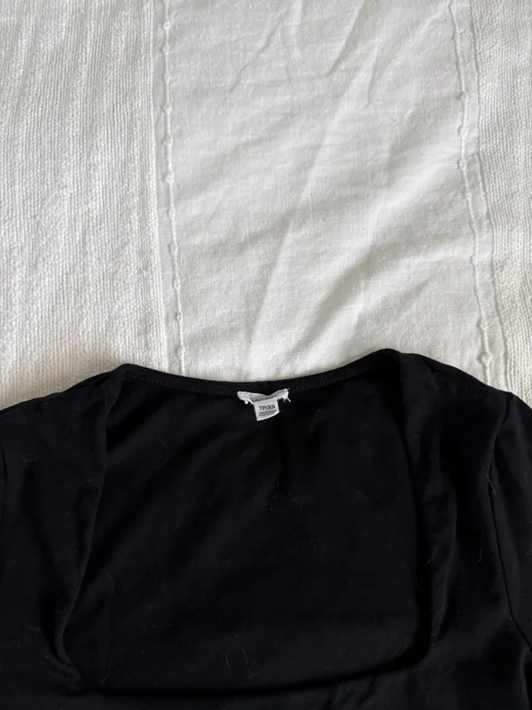 Garage black portia square neck long sleeve top - Image 2