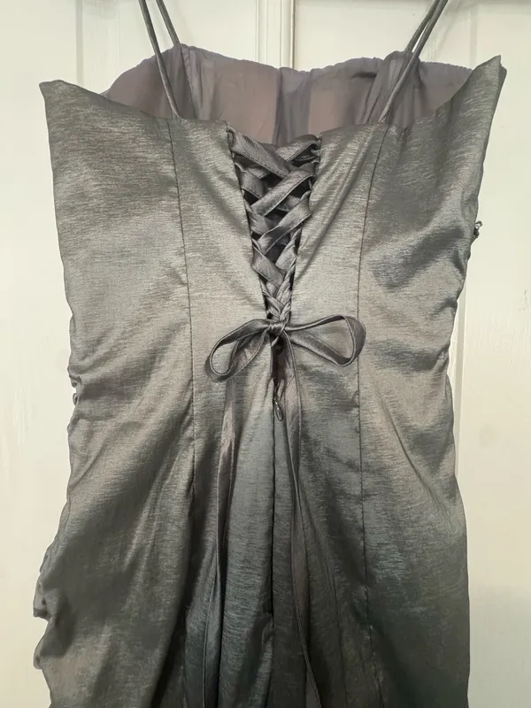Grey Cindy Prom Dress Gray - Image 4