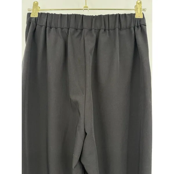 Dazy Baggie Ankle Pants Womens Large Black Pleated Front Minimalist Basic Slacks - Image 4