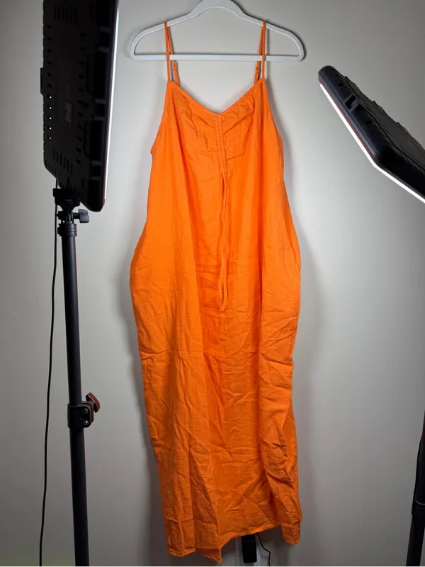 Lane Bryant NWT Cinchable Neckline India Cotton Maxi Dress Sz 18/20 - Image 11
