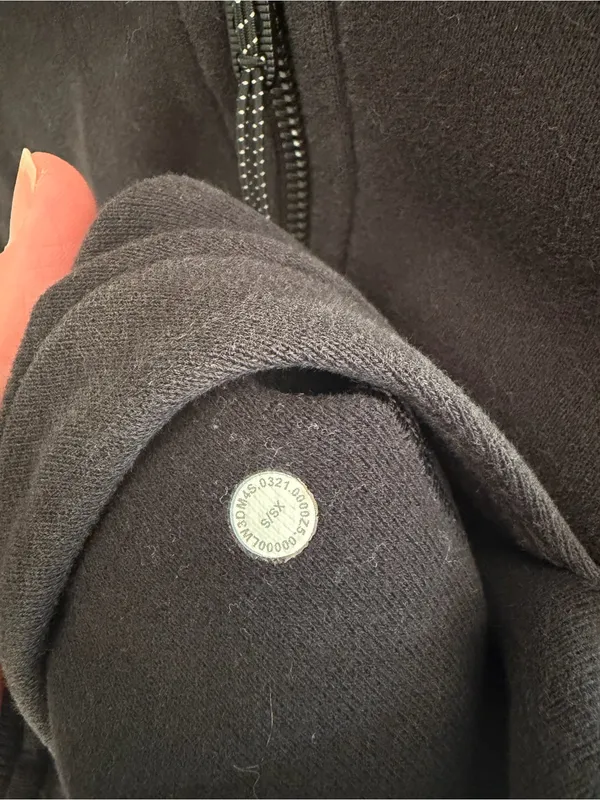 Lululemon Scuba Half Zip Cropped Hoodie Black Size S 6 Fleece‎ Thumbholes - Image 5