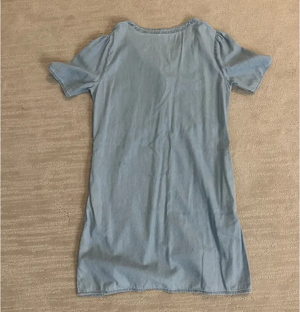 Short Sleeve Denim Dress - Image 4