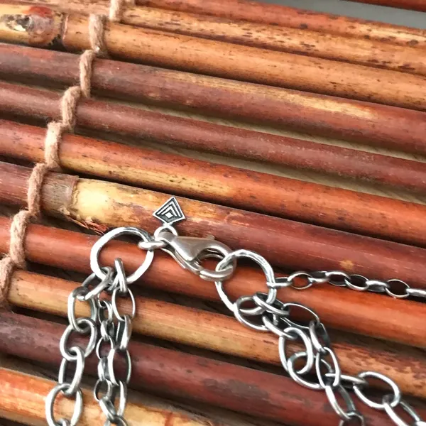 Silpada Sterling Silver Multi Chain Necklace Silver Pendant. 16” - Image 4