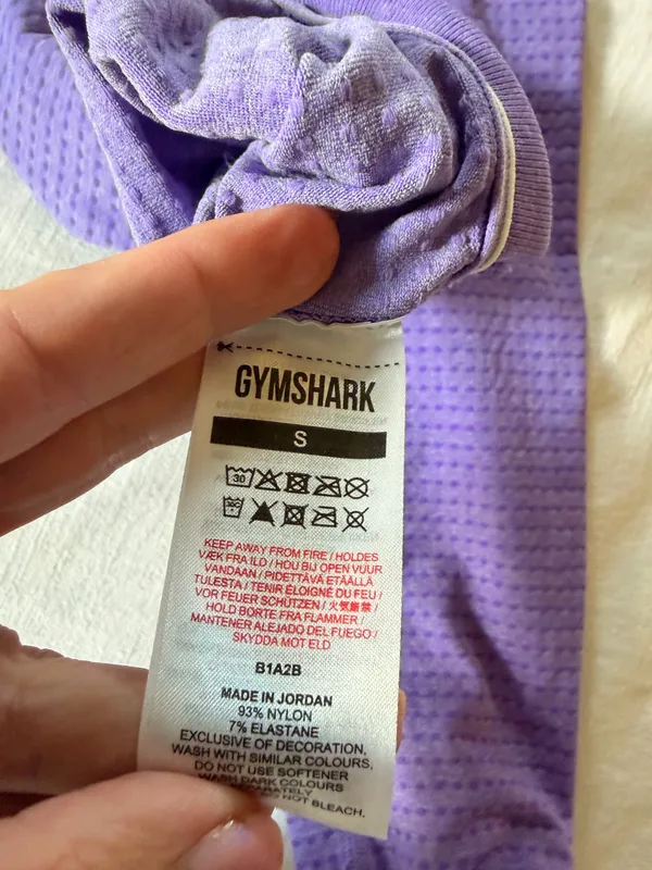 Gymshark Vital Seamless Purple Textured Jogger Leggings Women’s Small - Image 4