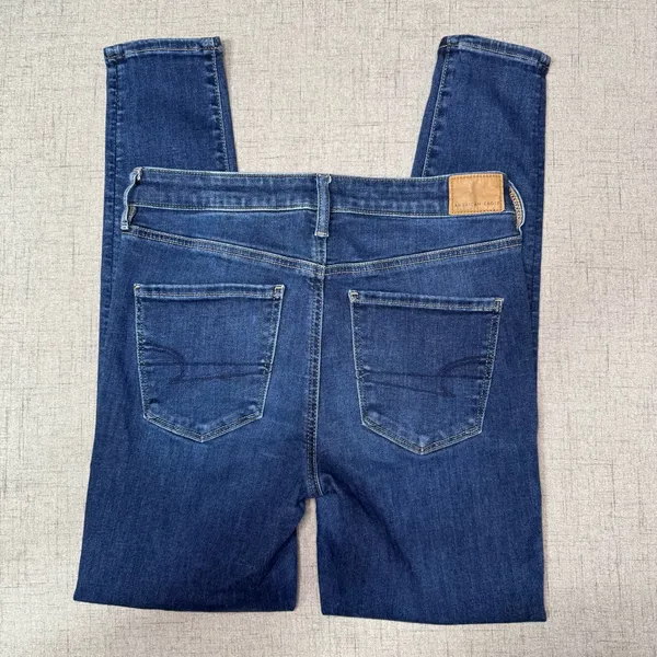 American Eagle AE Next Level High Waisted Jegging Dark Skinny Jeans Size 8 - Image 8