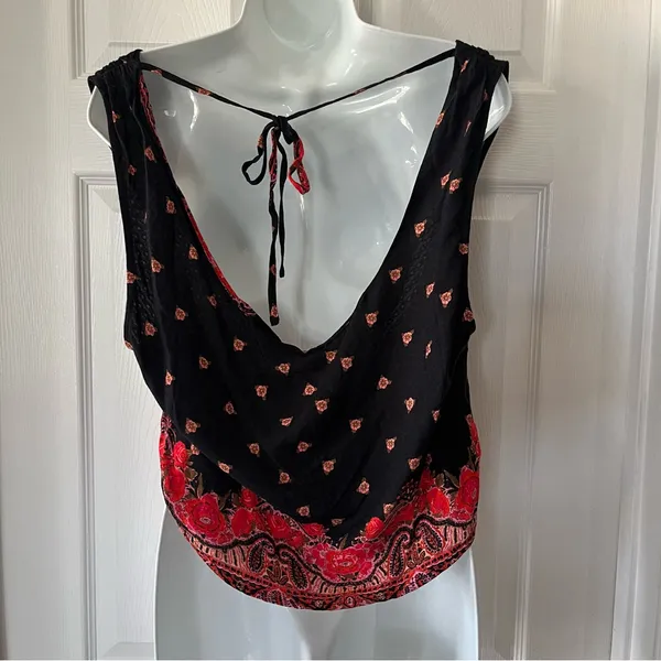 Free People‎ Silas Printed Tank Top Size XS Black Combo Sleeveless Pullover NEW - Image 14