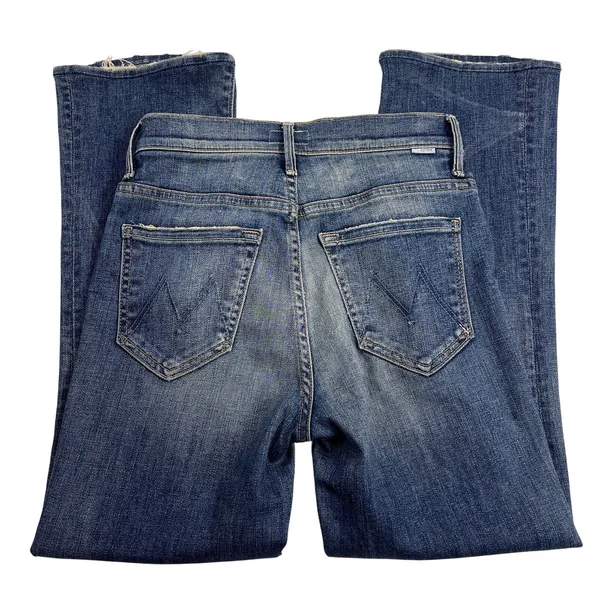 MOTHER Denim The Insider Crop Jeans Double Trouble Wash Mid Rise Size 25 - Image 3