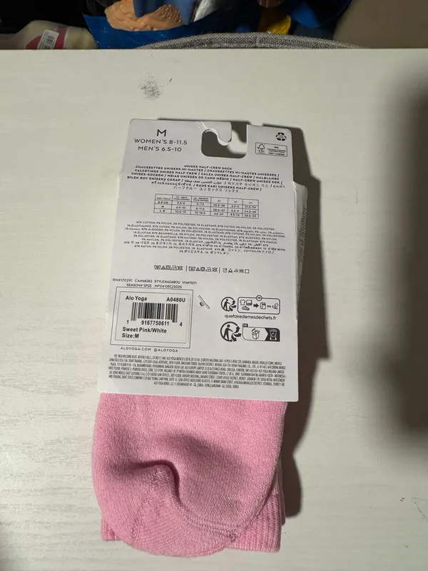 Alo Yoga Socks in Candy hear pink  - Image 4