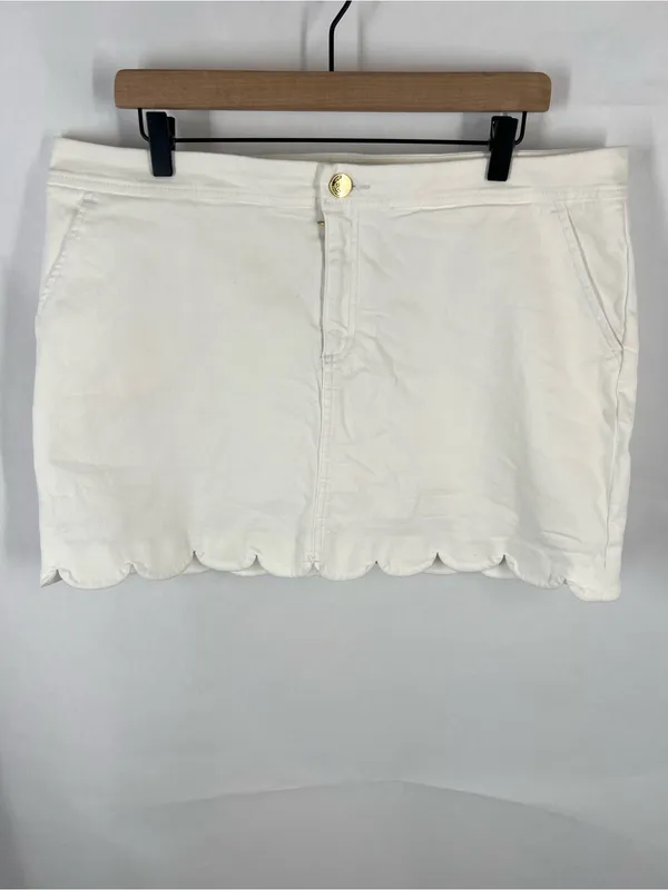 Lilly Pulitzer Colette Denim Skort Resort White Size 16 NWT - Image 2