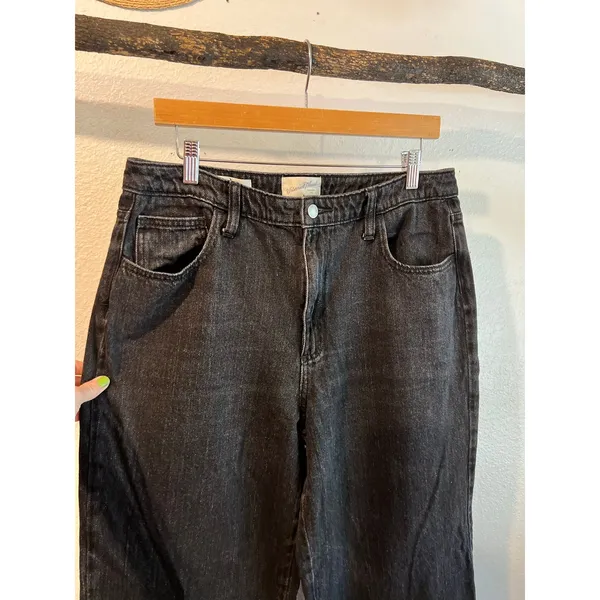 Universal Thread High Rise Wide Leg Black Cotton Denim Jeans Size 12 Regular - Image 3