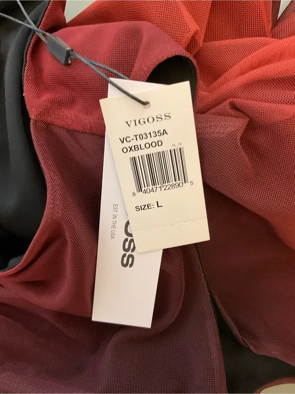 Vigoss Women's Red‎ to Orange Ombre Ruched Sleeveless Tank - Image 5