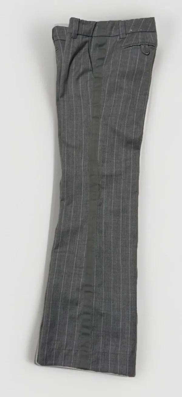 Vintage American Eagle gray with white pinstripe boot cut slacks - Image 3