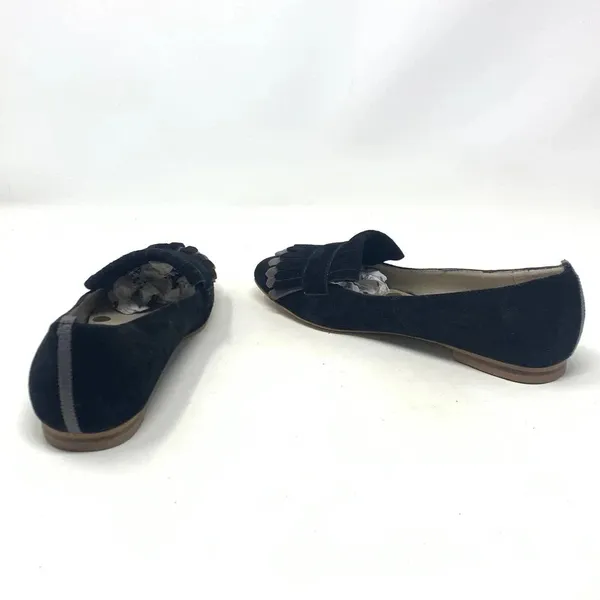 Boden Melody Suede Loafers Black‎ & Pewter Fringe Flats Size 36 / US 5.5 - Image 7