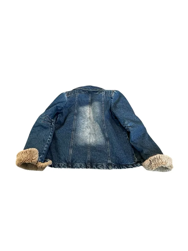 Vintage Paris Blues Outerwear Denim Chore Coat Barn Jacket Quilted Lining Y2K - Image 6
