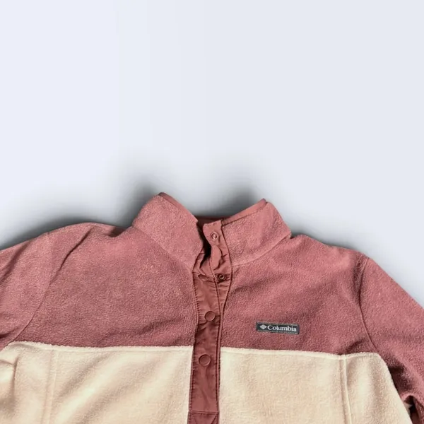 Columbia Benton Springs Fleece Pullover Women lite plum/pink Colorblock Size med - Image 3
