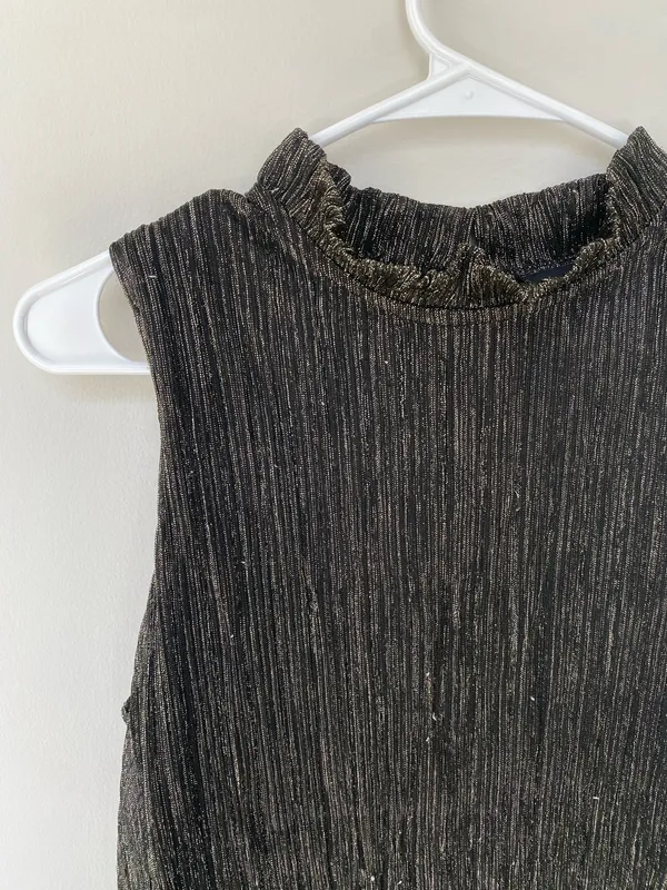 Vintage Black and Gold Halter Top - Image 2