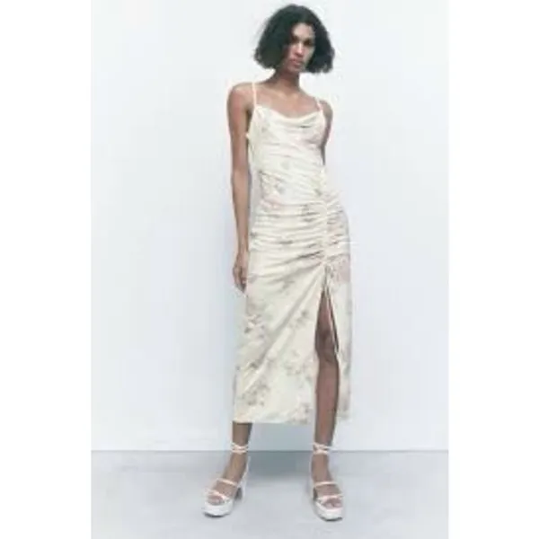 Zara Floral Ruched Dress‎ - Image 2
