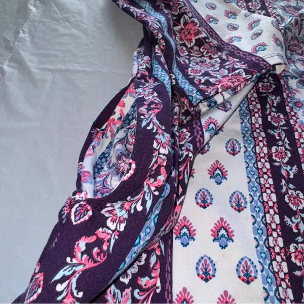 Ellen Tracy Purple and Pink Casual‎ Sundress - Image 3