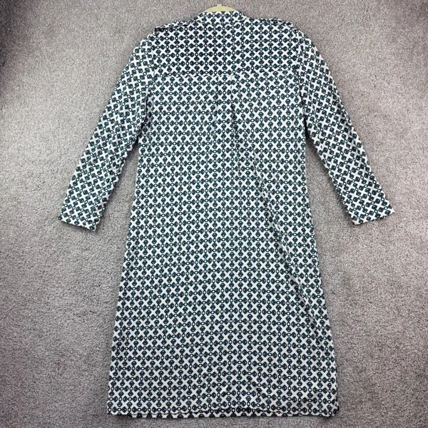 Tory Burch Katie Link Print Rayon Shirt Dress Size S Geometric Mod Preppy Retro - Image 3