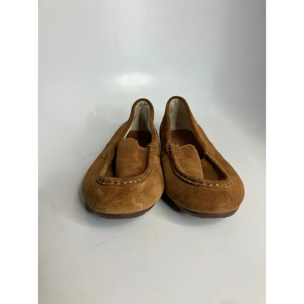 Vionic McKenzie Suede Loafers Brown Scalloped Trim Moc Toe‎ Slip On women's 9.5 - Image 3