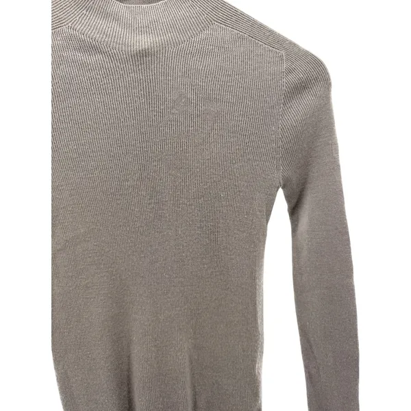 The Rumere Ribbed Knit Wool Sweater Mock Neck Gray‎ Minimalist Workwear Size 34 - Image 2