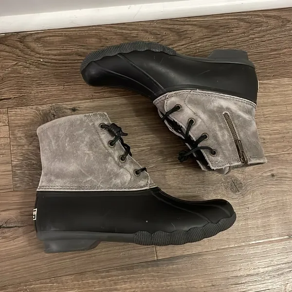 SPERRY Saltwater Duck Boots Lace Up Waterproof Rain Winter Boots #1276 - Image 7