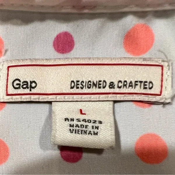 Gap women's multi color polka dot tunic top Size Large - Image 4