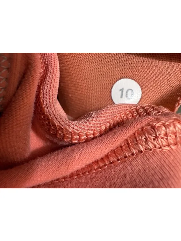 EXCELLENT Lululemon Flow Y Sports Yoga Bra Pop Orange Activewear 10 M - Image 8