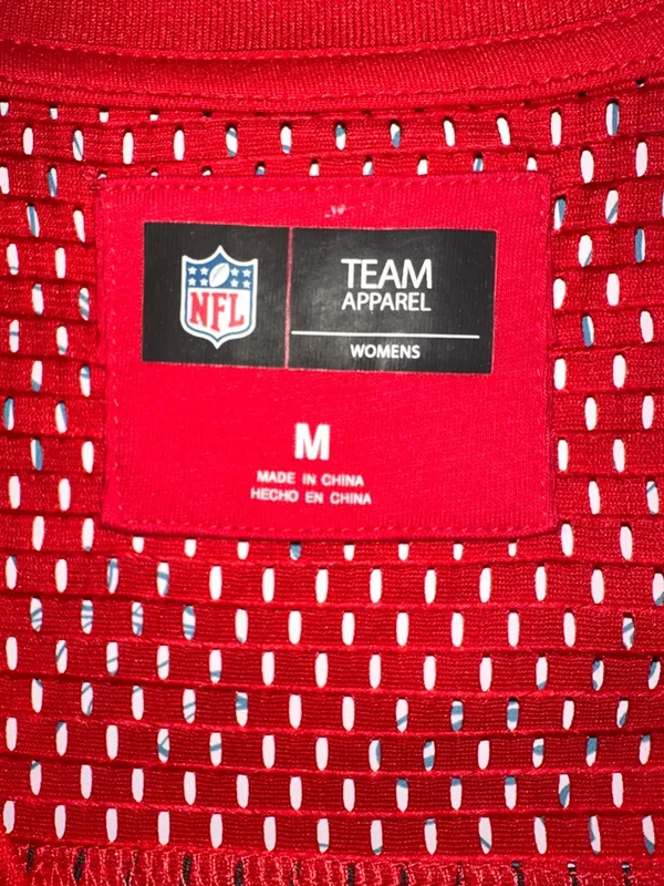 NFL Tampa Bay Buccaneers Lace-Up Football Tee - Red & Dark Gray - Image 3