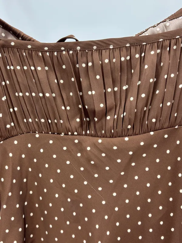Ciao Lucia Leo Satin Midi Dress in Siena Polka Dot - Image 7