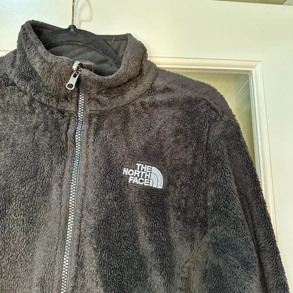 NORTH FACE Black Faux Fur Zip Up Jacket - Medium - Image 3