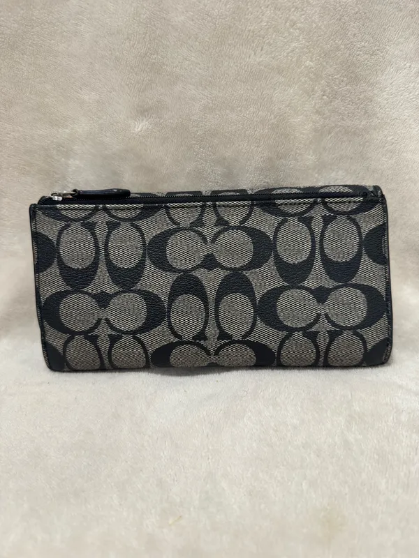 Coach Peyton Signature Jacquard Trifold Checkbook Wallet - Image 2