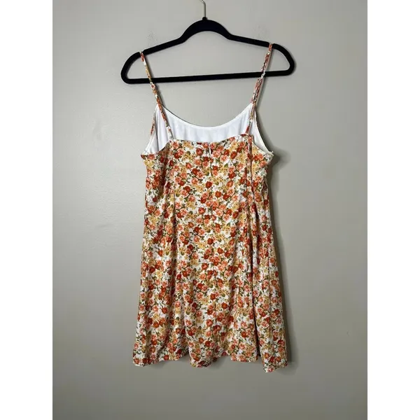 Lulus Babydoll Y2K‎ Mini Dress Roses Floral Hippie Boho Cottagecore Sundress L - Image 5