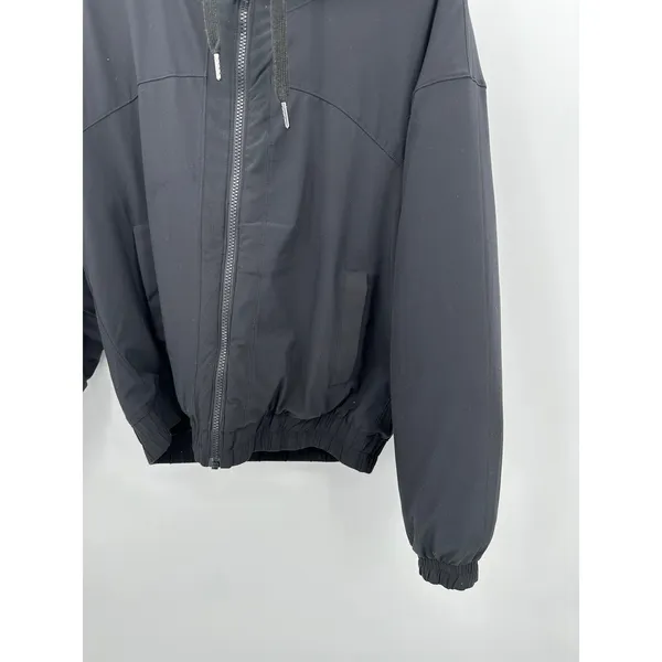 Lululemon Reversible Fleece Jacket Womens 8‎ Black Full Zip Sherpa Lined Hooded - Image 3