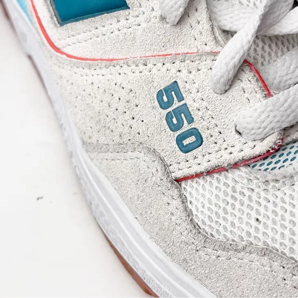 NEW BALANCE 550 Sea Salt Verdigris Speckled Soles Sneakers 8.5 Ortholite Comfort - Image 13